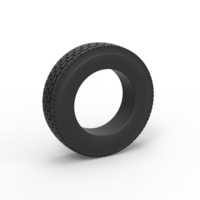 Small Diecast semi truck tire Scale 1:25 3D Printing 485557