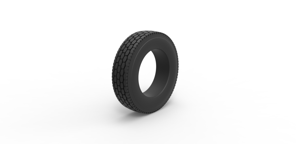 Diecast semi truck tire Scale 1:25 3D Print 485558