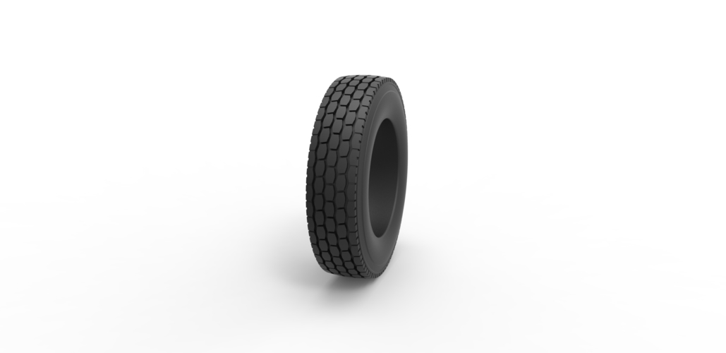 Diecast semi truck tire Scale 1:25 3D Print 485559