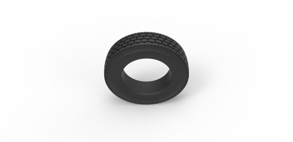 Semi truck tire Scale 1:25 3D Print 485562