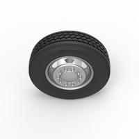 7 Hole front wheel of old school truck Scale 1:25 - Thumbnail 6