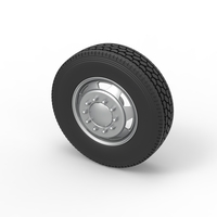 7 Hole front wheel of old school truck Scale 1:25 - Thumbnail 7