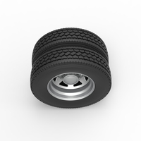 7 Hole rear double wheel of old school truck 1:25 - Thumbnail 6