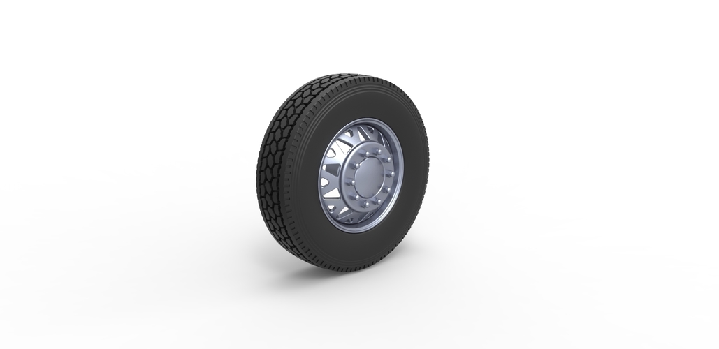 Front custom wheel of semi truck Scale 1:25 3D Print 485599