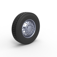 Front custom wheel of semi truck Scale 1:25 - Thumbnail 2