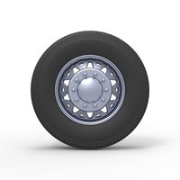 Front custom wheel of semi truck Scale 1:25 - Thumbnail 5