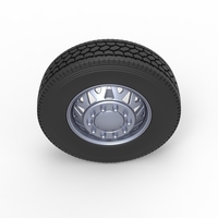 Front custom wheel of semi truck Scale 1:25 - Thumbnail 6