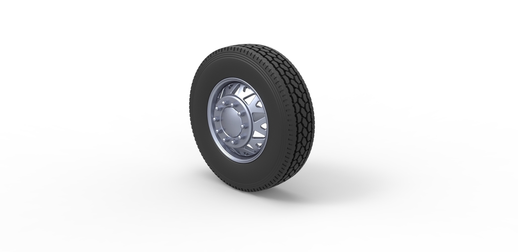 Front custom wheel of semi truck Scale 1:25 3D Print 485604