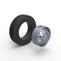 Front custom wheel of semi truck Scale 1:25 - Thumbnail 9