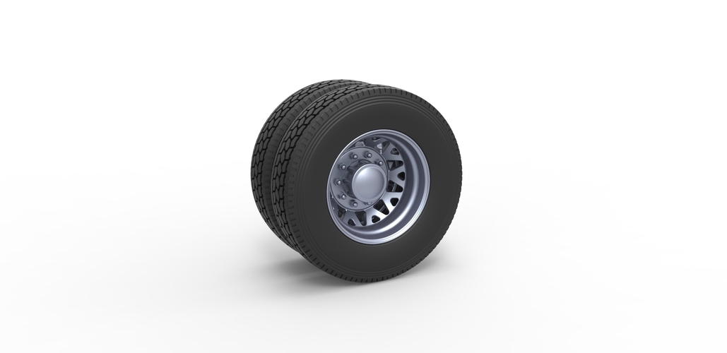 Rear custom wheel of semi truck Scale 1:25 3D Print 485607