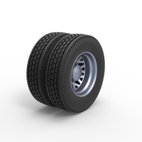 Rear custom wheel of semi truck Scale 1:25 - Thumbnail 2