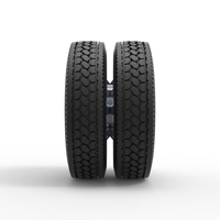 Rear custom wheel of semi truck Scale 1:25 - Thumbnail 4