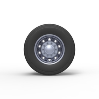 Rear custom wheel of semi truck Scale 1:25 - Thumbnail 5