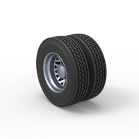 Rear custom wheel of semi truck Scale 1:25 - Thumbnail 7