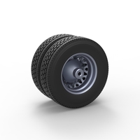 Rear custom wheel of semi truck Scale 1:25 - Thumbnail 8