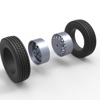 Rear custom wheel of semi truck Scale 1:25 - Thumbnail 10