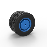 Rear 6 spoke wheel of old school truck 1:25 - Thumbnail 8