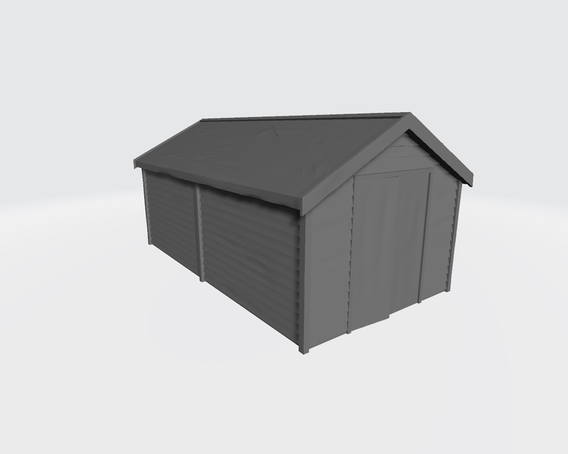 OO HO Gauge Shed for Model Railway
