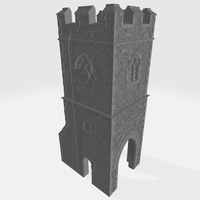 Small OO HO Gauge Church Clock Tower for Model Railways (Low Texture) 3D Printing 485736