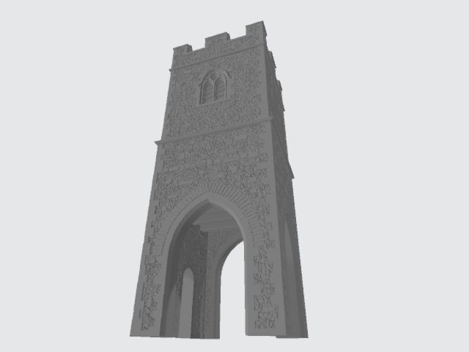 OO HO Gauge Church Clock Tower for Model Railways (Low Texture) 3D Print 485737