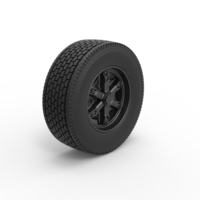 Front float 6 spoke wheel of old school truck 1:25 - Thumbnail 2