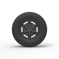 Front float 6 spoke wheel of old school truck 1:25 - Thumbnail 5