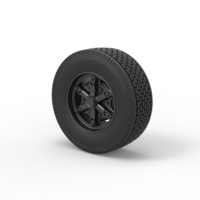 Front float 6 spoke wheel of old school truck 1:25 - Thumbnail 7