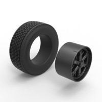 Front float 6 spoke wheel of old school truck 1:25 - Thumbnail 9