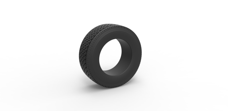 Semi truck tire 2 Scale 1:25