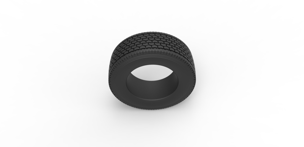 Semi truck tire 2 Scale 1:25 3D Print 485752