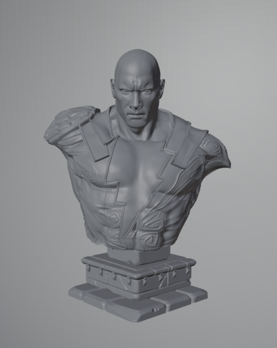 Black Adam Bust 3D Print 485787