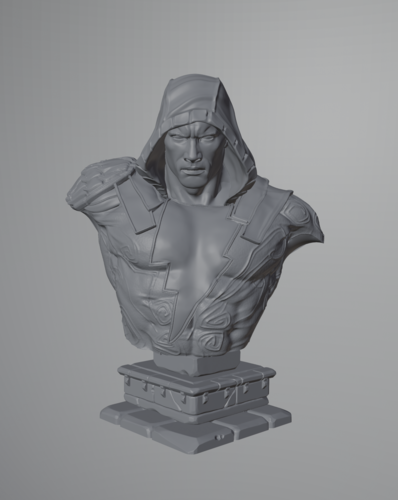 Black Adam Bust 3D Print 485789