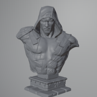 Small Black Adam Bust 3D Printing 485789