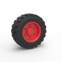 Small Diecast Heavy equipment wheel Scale 1:25 3D Printing 485839