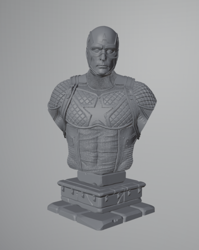 Captain America Secret Empire Bust 3D Print 485904