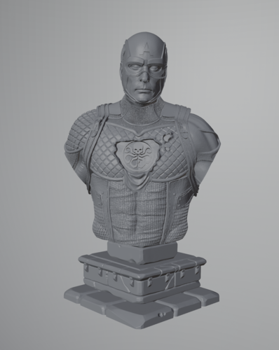 Captain America Hydra Bust 3D Print 485909