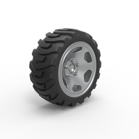 Diecast Demolition derby rear wheel Scale 1:25 - Thumbnail 2