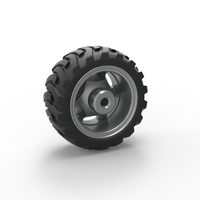 Diecast Demolition derby rear wheel Scale 1:25 - Thumbnail 9