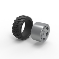 Diecast Demolition derby rear wheel Scale 1:25 - Thumbnail 10