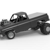 Diecast old school pulling truck 2wd Scale 1:25 - Thumbnail 1