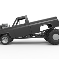 Diecast old school pulling truck 2wd Scale 1:25 - Thumbnail 7