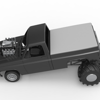 Diecast old school pulling truck 2wd Scale 1:25 - Thumbnail 8