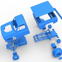 Diecast old school pulling truck 2wd Scale 1:25 - Thumbnail 15