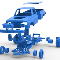 Diecast old school pulling truck 2wd Scale 1:25 - Thumbnail 17