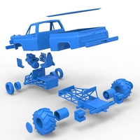 Diecast old school pulling truck 2wd Scale 1:25 - Thumbnail 20