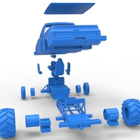 Diecast old school pulling truck 2wd Scale 1:25 - Thumbnail 21