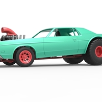 Diecast Pulling truck 2wd with Car shell Scale 1:25 - Thumbnail 2