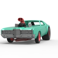 Diecast Pulling truck 2wd with Car shell Scale 1:25 - Thumbnail 4