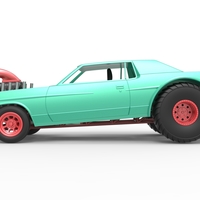 Diecast Pulling truck 2wd with Car shell Scale 1:25 - Thumbnail 7