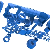 Diecast Pulling truck 2wd with Car shell Scale 1:25 - Thumbnail 15